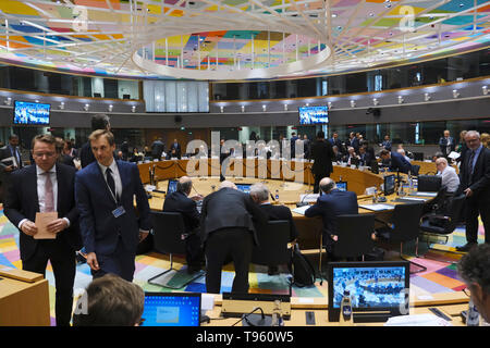 Brüssel, Belgien. 17. Mai 2019. Treffen der EU-Wirtschafts- und Finanzminister an den Europäischen Rat. Credit: ALEXANDROS MICHAILIDIS/Alamy leben Nachrichten Stockfoto