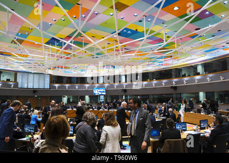 Brüssel, Belgien. 17. Mai 2019. Treffen der EU-Wirtschafts- und Finanzminister an den Europäischen Rat. Credit: ALEXANDROS MICHAILIDIS/Alamy leben Nachrichten Stockfoto