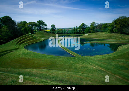 Zellen des Lebens, von Charles Jencks bei Jupiter Artland. Stockfoto