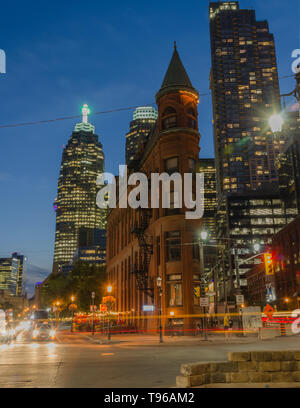 Die historische Gooderham Gebäude in der Nähe der Distillery District in Toronto, Kanada. Stockfoto