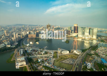 Bild von Macao (Macau), China. Skyscraper Hotel und Casino Gebäude in der Innenstadt von Macao (Macau). Stockfoto