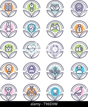 Reihe von Auszeichnungen Vector Icons-Vector Illustration für Ihr Unternehmen oder Ihre Webseite oder mobile Apps Stock Vektor