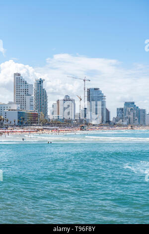 Israel, Tel Aviv-Yafo - 09. Mai 2019: Stadtbild von Tel Aviv Stockfoto