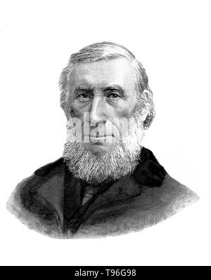 John Tyndall (2. August 1820 - Dezember 4, 1893) war ein irischer Physiker und medizinische Erzieher. Beginnend in den späten 1850s, Tyndall studierte die Wirkung der strahlende Energie auf die Bestandteile der Luft. 1893 starb er an einer versehentlichen Überdosis von chloralhydrat. Er war 73 Jahre alt. Holzstich, 1893, nach Elliott & Braten. Stockfoto