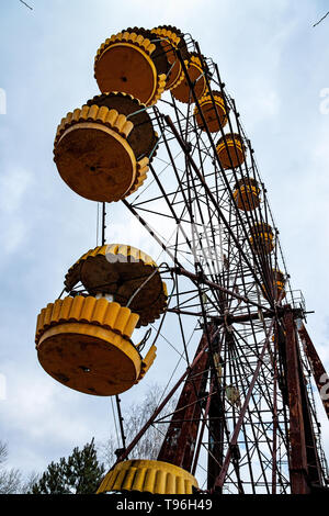 Pripyat, Zone der Entfremdung - das verlassene Stadt, in der Nähe des Kernkraftwerks Tschernobyl Stockfoto