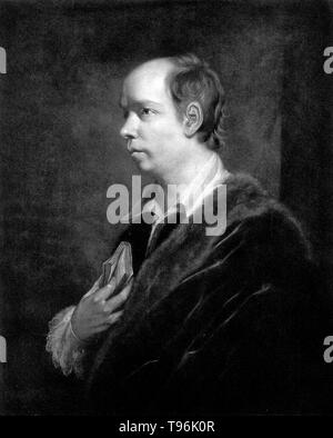 Oliver Goldsmith (9. Februar 1728 bis zum 1. April 1774) war ein irischer Schriftsteller, Dramatiker und Dichter, der sich am besten für seinen Roman der Pfarrer von Wakefield (1766) bekannt, sein pastorales Gedicht des verlassenen Dorfes (1770), und seine spielt die Good-Natur würde Man (1768) und Sie beugt sich zu erobern (1771, zuerst 1773). Er wird gedacht, geschrieben zu haben Geschichte des Classic Kinder die Geschichte des kleinen Goody Two-Shoes (1765). 1744 Goldsmith ging bis zu Trinity College, Dublin. Stockfoto