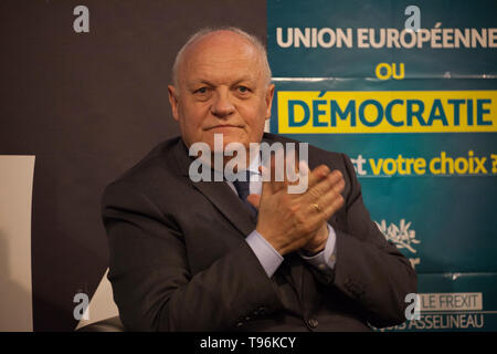 Frankreich: Konferenz für französische Europäer UPR mit Kandidaten François Asselineau Stockfoto