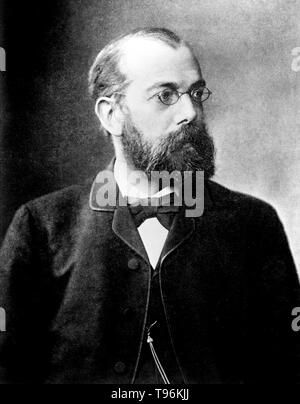 Heinrich Hermann Robert Koch (Dezember 11, 1843 - Mai 27 1910) war ein deutscher Arzt und Mikrobiologe. Als der Begründer der modernen Bakteriologie, identifizierte er die spezifischen Erreger der Tuberkulose, Cholera, und Anthrax und gab experimentelle Unterstützung für das Konzept der Infektionskrankheit, die Experimente an Menschen und Tieren enthalten. Koch erstellt und optimiert Labor Technologien und Techniken auf dem Gebiet der Mikrobiologie und machte wichtige Entdeckungen im Bereich der öffentlichen Gesundheit. Stockfoto