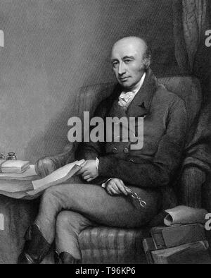 William Hyde Wollaston (6. August 1766 bis 22. Dezember 1828) war ein englischer Chemiker und Physiker. 1793 William promovierte in Medizin an der Cambridge University und war ein Gefährte von seiner Hochschule von 1787 bis 1828. Während seines Studiums war er in der Chemie, Kristallographie, Metallurgie und Physik interessieren. Das mineral Wollastonit ist nach ihm benannt. Stockfoto