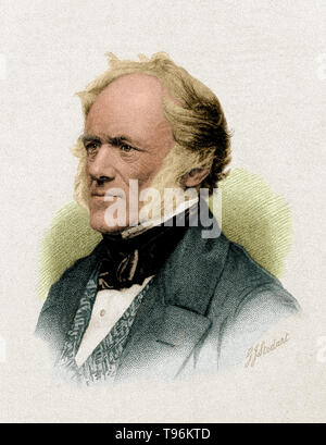 Charles Lyell (November 14, 1797 - Februar 22, 1875) war ein schottischer Geologe. Lyell zuerst auf eine juristische Karriere, aber seine Interessen in der Geologie führte zu seiner Ernennung als Generalsekretär der Geologischen Gesellschaft in 1823. In 1830-33 veröffentlichte er seine 3-Band Meisterwerk, Prinzipien der Geologie. Er unter Beweis gestellt, das Prinzip des Aktualismus erklärte von James Hutton zu unterstützen. Stockfoto