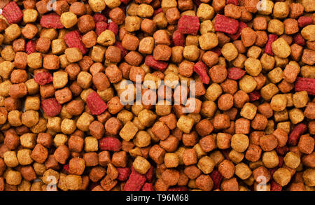 Getrocknete Hund, Katze oder pet food Hintergrund Stockfoto