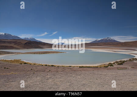 Einsamkeit an der Laguna Verde, Salar de Uyuni, Bolivien Stockfoto