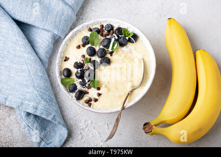 Banane schön Creme oder Smoothie Stockfoto