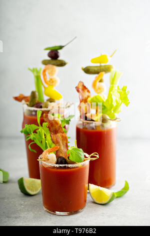 Würziger Speck Bloody Mary Stockfoto