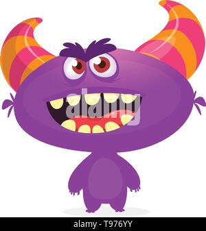 Wütend cartoon Alien. Vector Illustration Stock Vektor