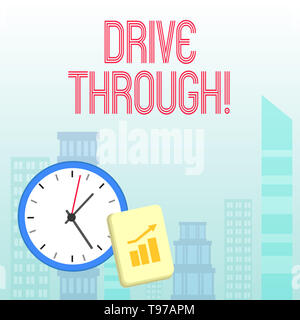 Konzeptionelle Handschrift mit Antrieb durch. Begriff Sinne Ort wo Sie erhalten, Art der Dienstleistung von der Fahrt durch es kann Stockfoto