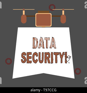 Handschrift text Data Security. Konzeptionelle foto Vorgang, bei dem zum Schutz der Daten vor unbefugtem Zugriff Stockfoto