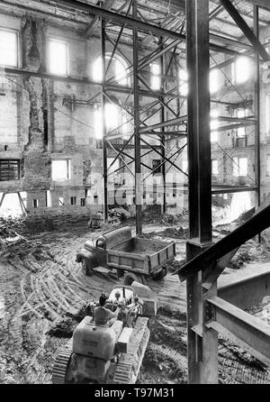 Die Schale des weißen Hauses während der Renovierung 17.05.1950 Stockfoto