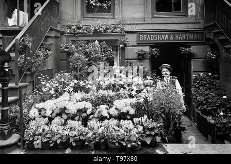 Ostern Blumenarrangement, New York 1900. Stockfoto