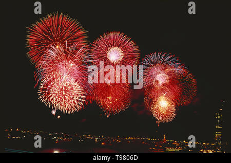 Feuerwerk am 4. Juli, NEW YORK, USA, Stockfoto
