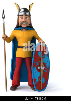 Spaß gaulois - 3D-Darstellung Stockfoto