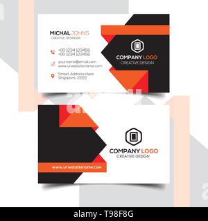 Moderne Professional Business Card Design Stock Vektor