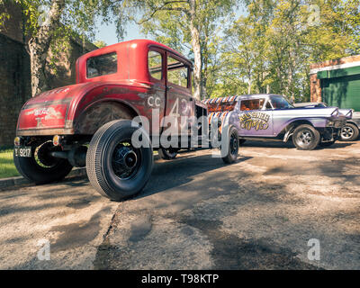 Gruppe von Hot Rods im Bicester Erbe Stockfoto