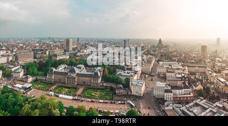 Panoramablick Luftaufnahme der Royal Palace Brüssel, Belgien Stockfoto
