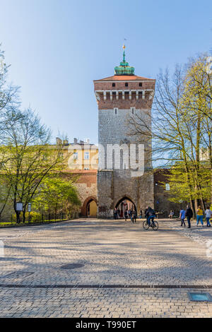Hl. Florians Tor in Krakau, Polen Stockfoto