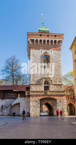 Hl. Florians Tor in Krakau, Polen Stockfoto