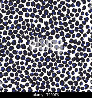 Vektor leopard blau und gold Textur. Nahtlose Muster Stock Vektor