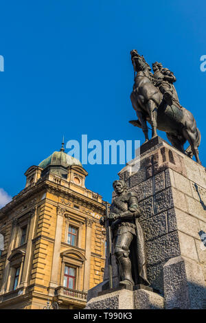 Die grunwald Denkmal in Krakau, Polen Stockfoto