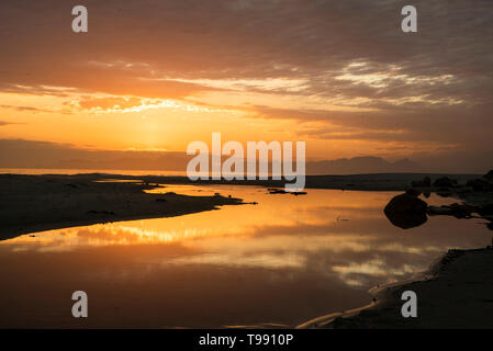 Sonnenuntergang am Western Cape, Südafrika Stockfoto