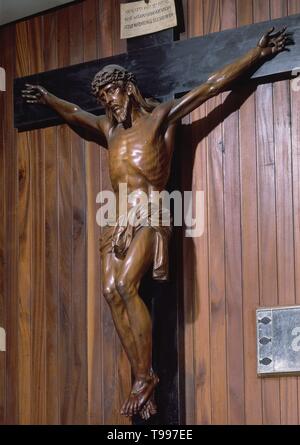 CRISTO DE LA MISERICORDIA TAMBIEN CONOCIDO COMO EL CRISTO DE LOS TOREROS - 1941. Thema: GARCIA IRUROZQUI RAFAEL. Lage: IGLESIA DE JESUS DE MEDINACELI. MADRID. Spanien. Stockfoto