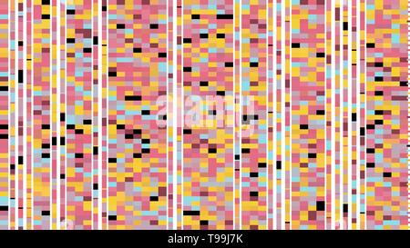 Viele Mosaik Quadrate dunkel Lachs, Licht Korallen und schwarz gefärbt. Wiederholbare nahtlose grafische Muster für Plaid, Postkarte, Digitaldruck, Tapeten, Stockfoto