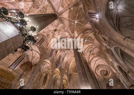 Mallorca, Spanien - Oktober 29, 2018: in Palma de Mallorca Kathedrale (La Seu) Stockfoto