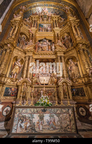 Mallorca, Spanien - Oktober 29, 2018: schönes Altarbild von Palma de Mallorca Kathedrale (La Seu) Stockfoto