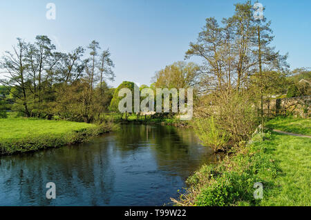 Fluss Wye in Bakewell, Derbyshire, Peak District Stockfoto