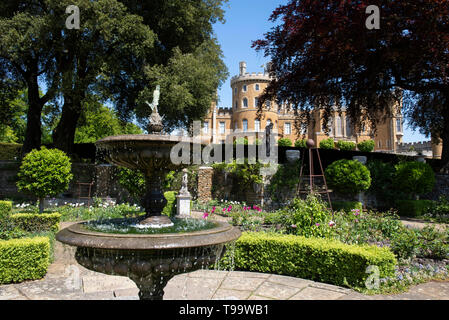 Rosengarten im Belvoir Castle, in der Nähe von Belvoir Leicestershire England Großbritannien Stockfoto