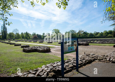 Ruinen der Abtei im Abbey Park in Leicester, Leicestershire England Großbritannien Stockfoto