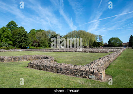 Ruinen der Abtei im Abbey Park in Leicester, Leicestershire England Großbritannien Stockfoto