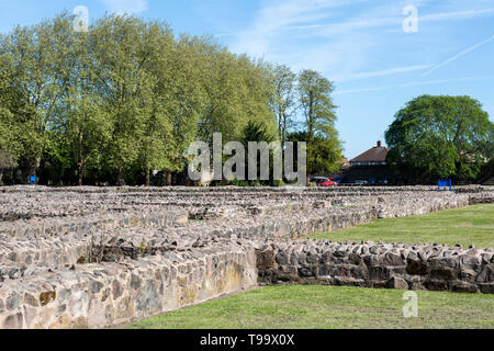 Ruinen der Abtei im Abbey Park in Leicester, Leicestershire England Großbritannien Stockfoto