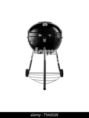 Edelstahl heavy duty outdoor Grillen auf weißem Hintergrund Stockfoto