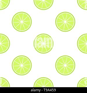 Kalk Schichten Citrus grün Muster. Vector Illustration Stock Vektor