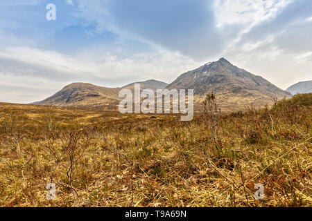 Eindruck von der Glen Coe Tal in den Highlands von Schottland Stockfoto