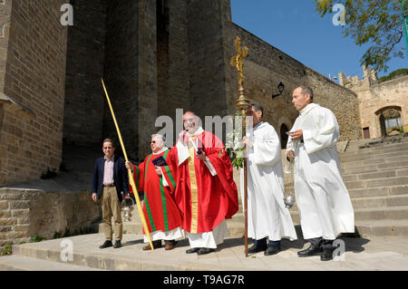 Ostermesse außerhalb des Klosters Pedralbes Stockfoto