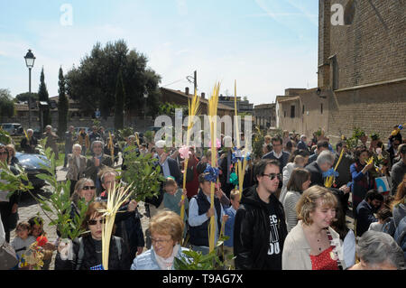 Ostermesse außerhalb des Klosters Pedralbes Stockfoto