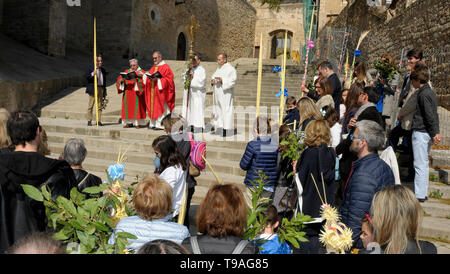 Ostermesse außerhalb des Klosters Pedralbes Stockfoto