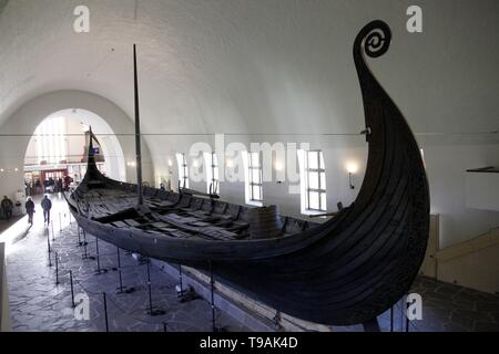 Peking, China. Okt, 2018 18. Foto am Okt. 18, 2018 zeigt ein Wikingerschiff im Viking Ship Museum in Oslo, Norwegen angezeigt. Samstag kennzeichnet den Internationalen Museumstag. Credit: Liang Youchang/Xinhua/Alamy leben Nachrichten Stockfoto
