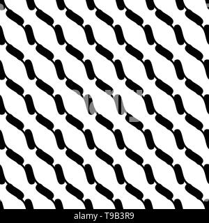 Nahtlos wiederholbares geometrische Schwarz und Weiß, monochrom Muster Stock Vektor